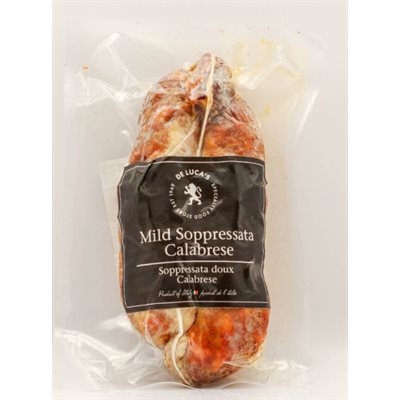 De Luca's Artisan Calabrese Mild Soppressata 400g sold / kg