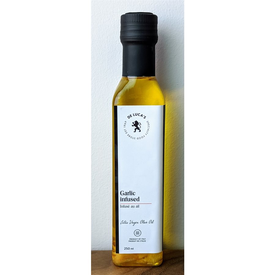 De Luca's Artisan Garlic Infused Extra Virgin Olive Oil 12   250ml